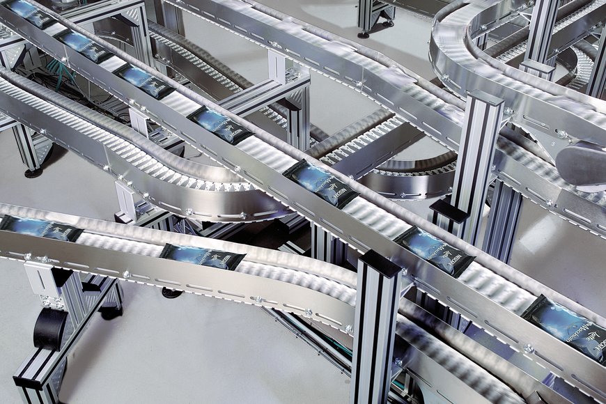 Compact spiral transport system for the economical transport of goods